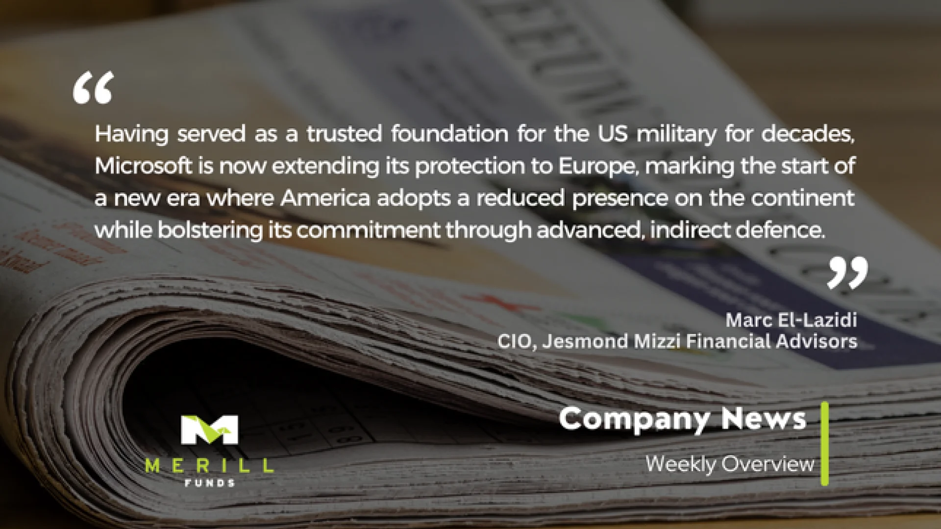 								Company News Weekly 09.06.2025 Malta, 																Company News Malta, 								 Merill Funds Malta