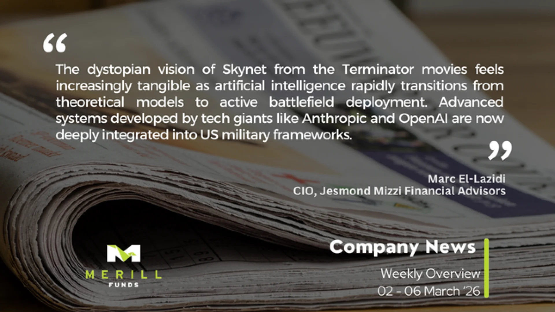 								Company News Weekly 09.03.2026 Malta, 																Company News Malta, 								 Merill Funds Malta