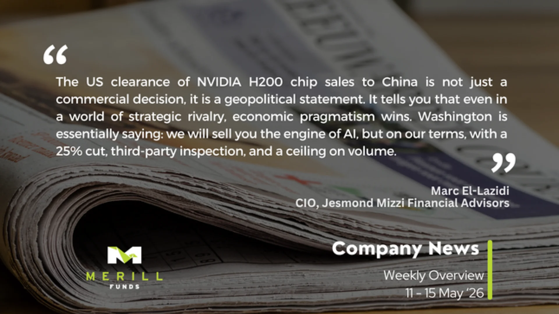 								Company News Weekly 18.05.2026 Malta, 																Company News Malta, 								 Merill Funds Malta