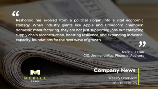 Company News Weekly 13.07.2026 Malta, Company News Malta, Merill Funds Malta